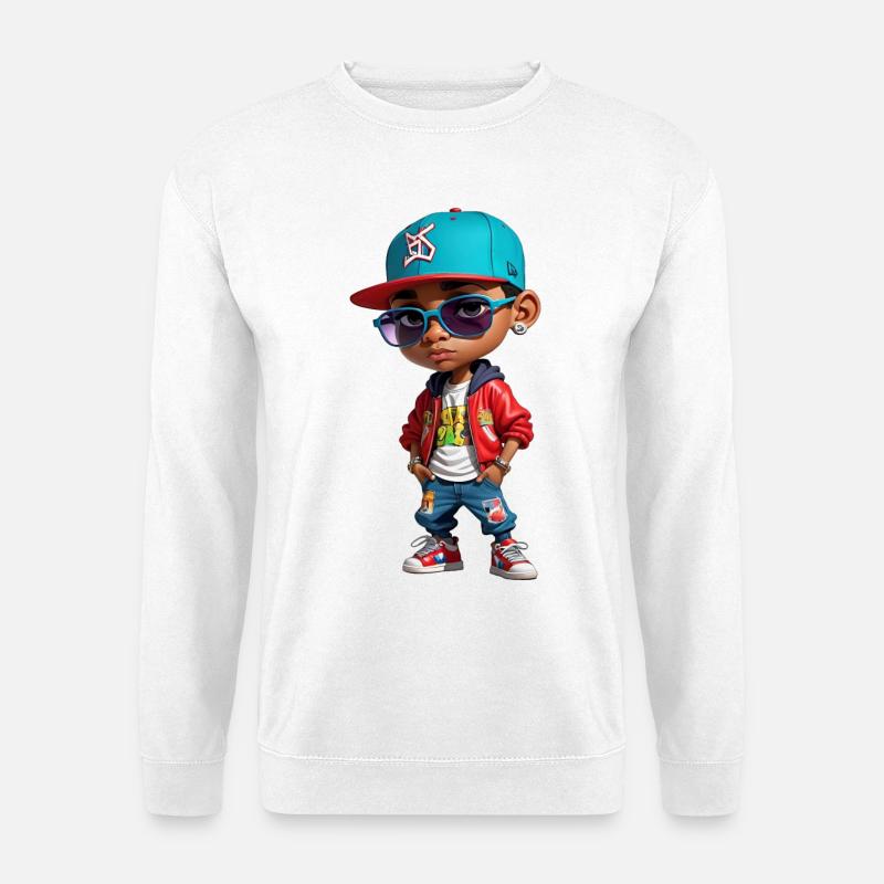 Urban Kid Coole Grafik - Unisex Pullover - Weiß