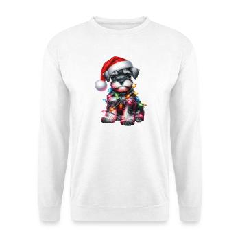 Weihnachts Schnauzer - Unisex Pullover - Weiß - Vorne