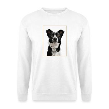 Border Collie - Portrait II - Unisex Pullover - Weiß - Vorne