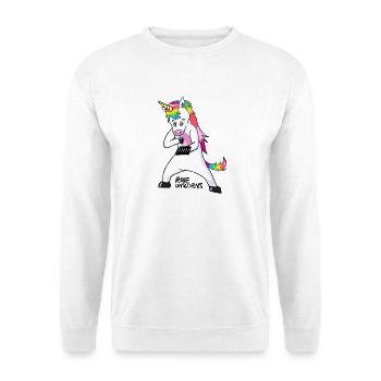 Ravew Unicorns Line Black Logo 18+ - Unisex Pullover - Weiß - Vorne