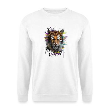 Tiger Gaze: Chromatic Symphony - Unisex Sweatshirt - white - Front