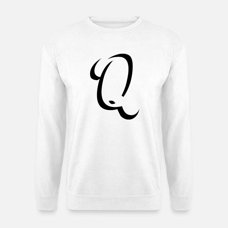 Letter Q, name, the letter Q - Unisex Sweatshirt - white