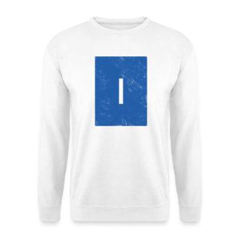 Règle bleue minimalisteDesign - Sweat-shirt Unisexe - blanc - Devant