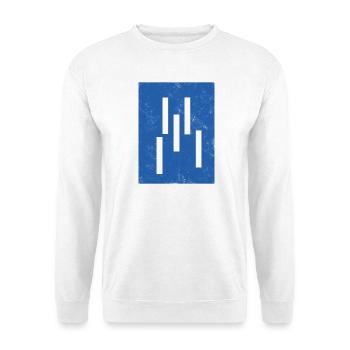 Composition abstraite de lignes verticales - Sweat-shirt Unisexe - blanc - Devant