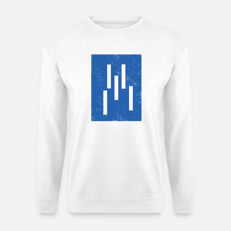 Abstract Vertical Lines Composition - Unisex Sweatshirt - white