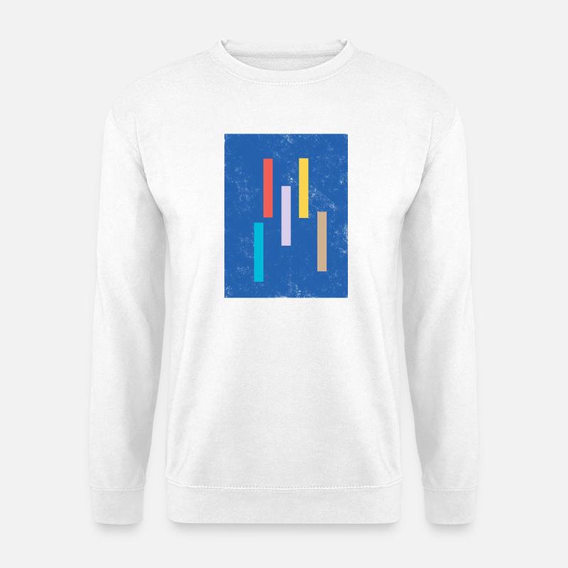Abstrakter Farbmix auf Blauem Hintergrund - Unisex Pullover - Weiß