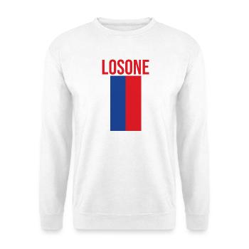 Ticino flag with Losone lettering - Unisex Sweatshirt - white - Front