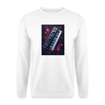 Kosmisches Musik-Keyboard - Unisex Pullover - Weiß - Vorne