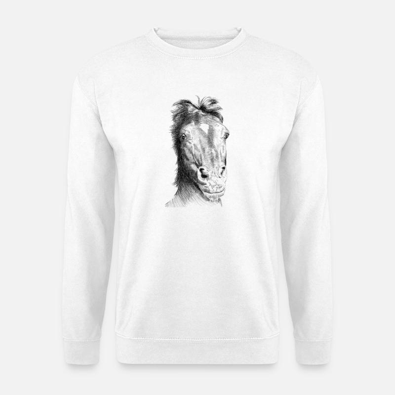Pferd - Unisex Pullover - Weiß