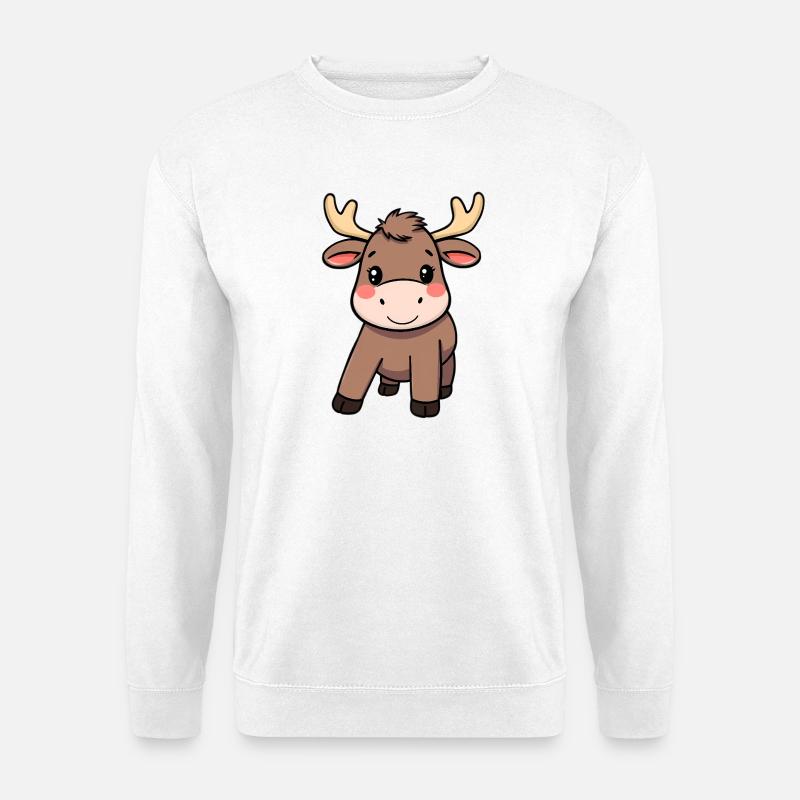 Elch - Unisex Pullover - Weiß