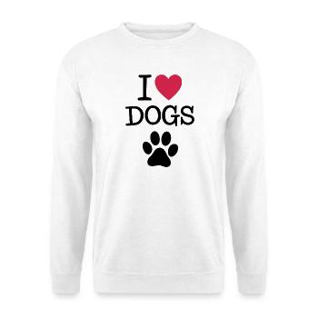 J’aime les chiens Citation pour le propriétaire du chien - Sweat-shirt Unisexe - blanc - Devant