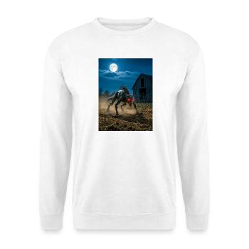 Chupacabra, reptilian goat-sucker cryptid of Latin - Unisex Sweatshirt - white - Front