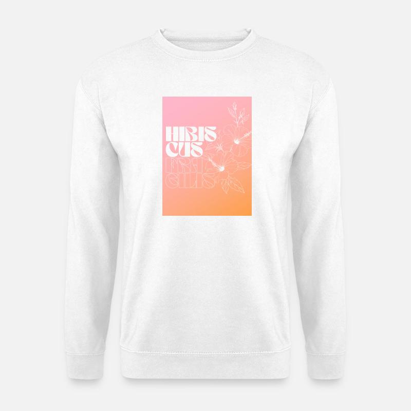 Hibiskus Individuelles Blumendesign - Unisex Pullover - Weiß
