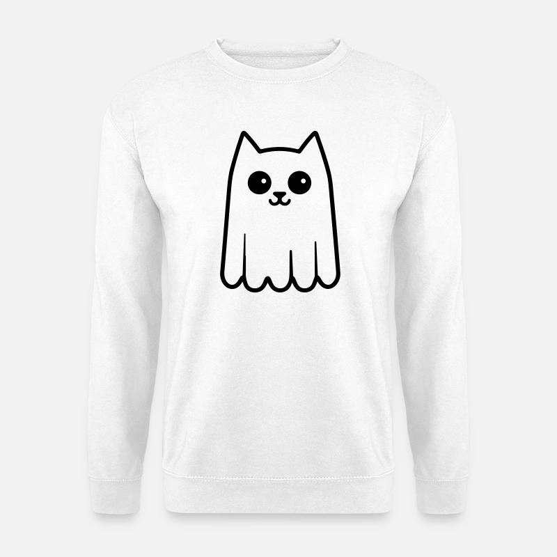 Cat Ghost - Unisex Sweatshirt - white