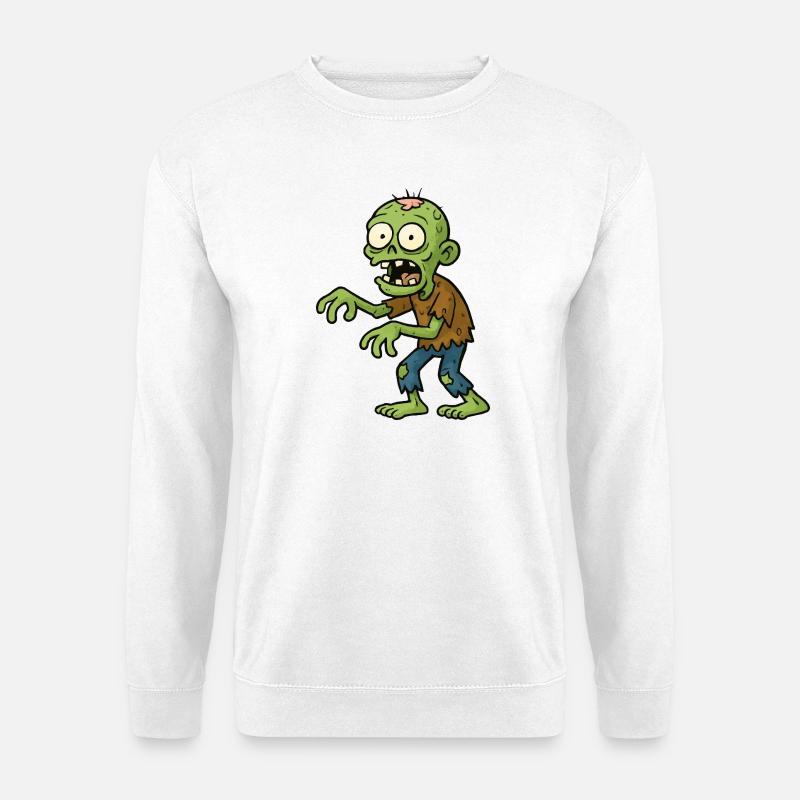 Gruseliger Comic Zombie - Unisex Pullover - Weiß
