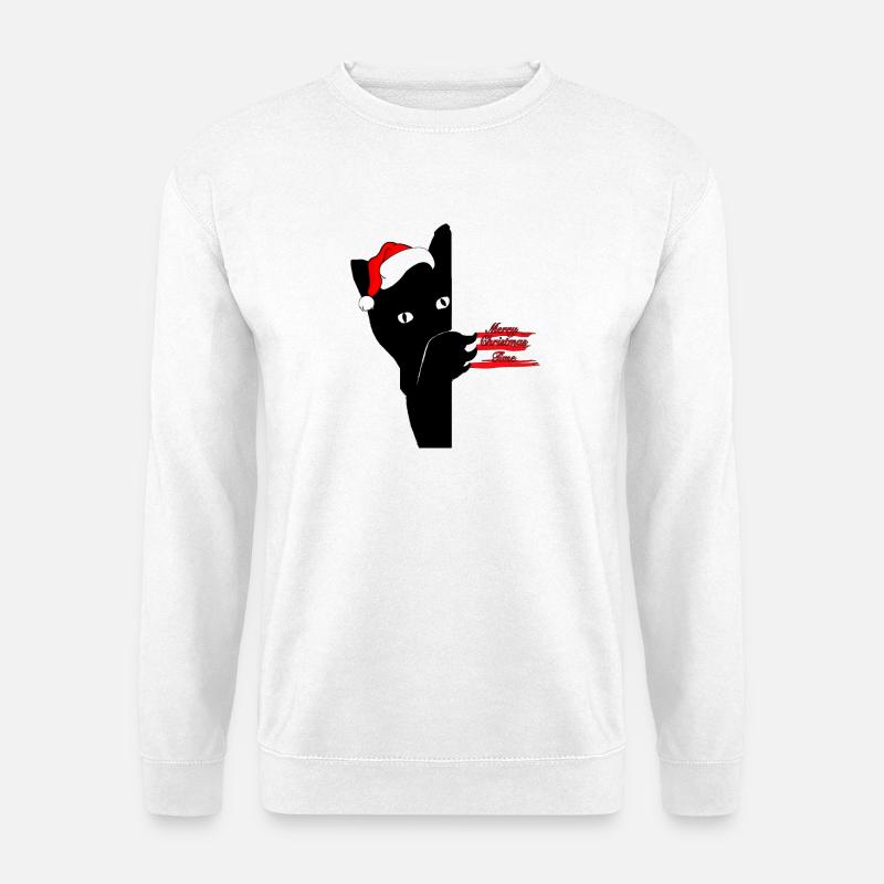 Christmas Cat - Unisex Pullover - Weiß