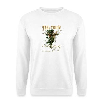Waldgeist mit Flügeln – Feel Your Enjoy - Unisex Pullover - Weiß - Vorne