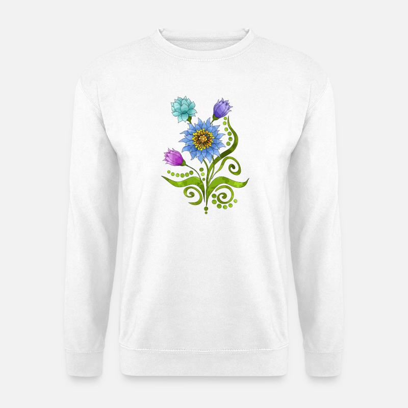 Blumen - Unisex Pullover - Weiß