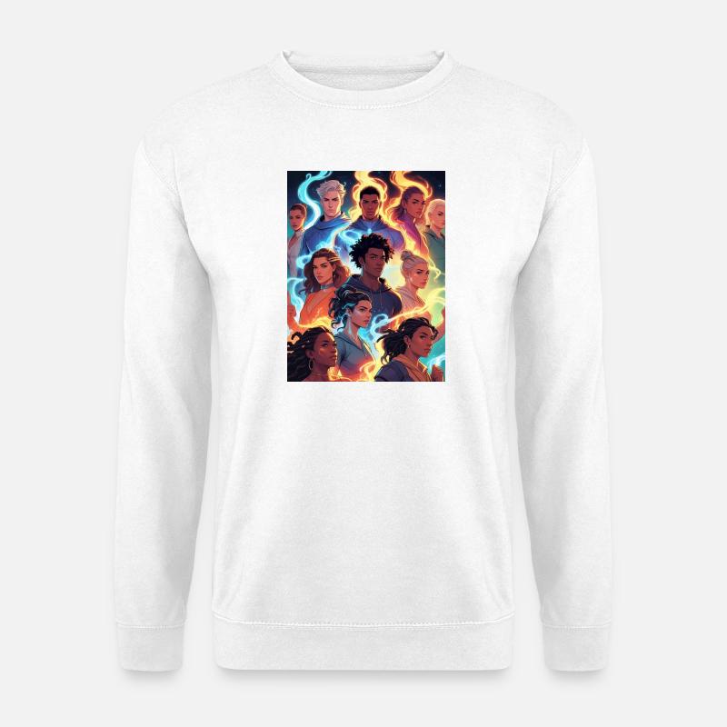 Elementare Feuer- und Eisgruppe - Unisex Pullover - Weiß