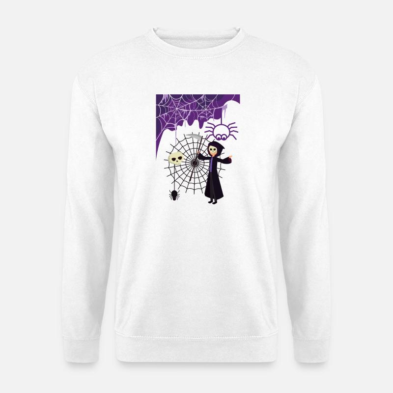 Grim Reaper in the spider's web - Unisex Sweatshirt - white