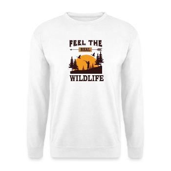 Ressentez la vraie faune - Sweat-shirt Unisexe - blanc - Devant
