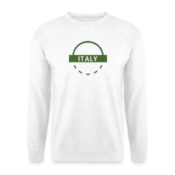 Italian Green Emblem Round Stamp - Unisex Sweatshirt - white - Front