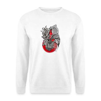 Red Orbs Line Plant - Unisex Sweatshirt - white - Front