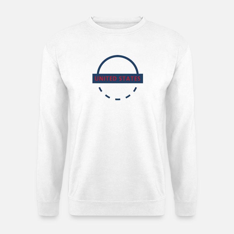 USA Emblem Rundes Banner - Unisex Pullover - Weiß