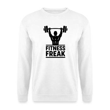 Fitness Freak Silhouette - Unisex Sweatshirt - white - Front