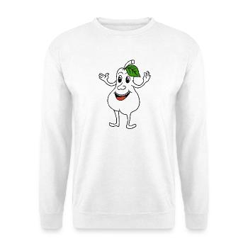 Pear with laughing face - Unisex Sweatshirt - white - Front