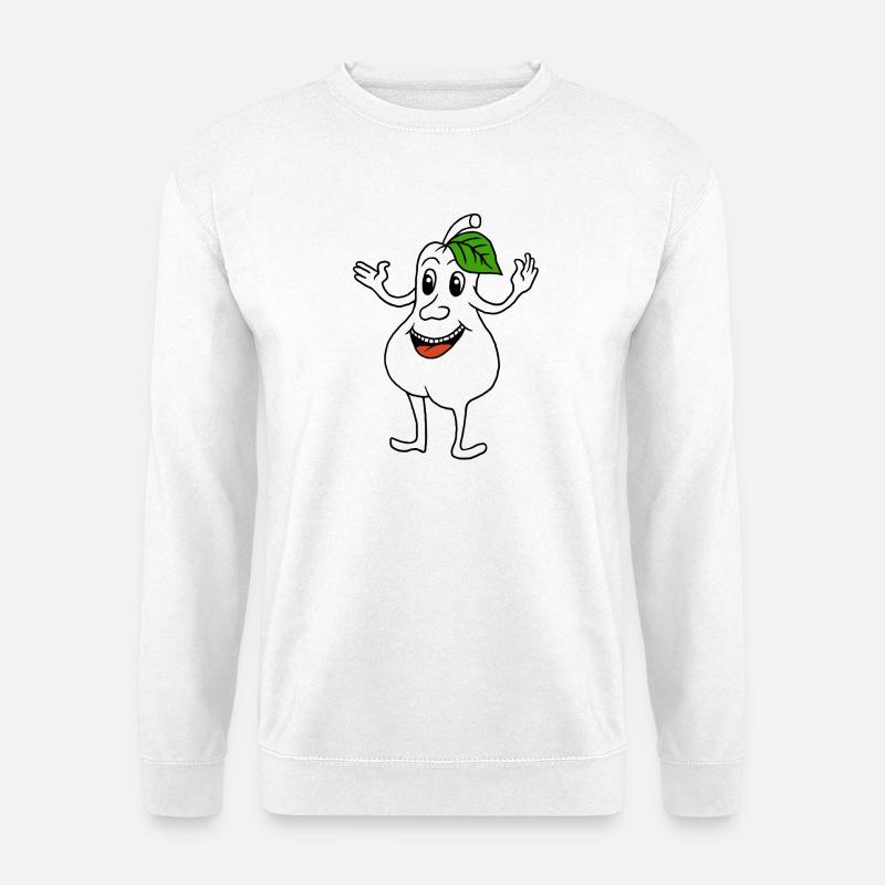 Birne mit lachendem Gesicht - Unisex Pullover - Weiß