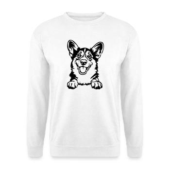 Corgi gallois - Sweat-shirt Unisexe - blanc - Devant