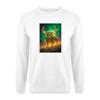 Himmlischer Stier aus Sternenlicht geschmiedet und ewig - Unisex Pullover - Weiß - Vorne