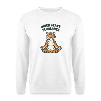 Inner Beast in Balance – Tiger - Unisex Sweatshirt - white - Front