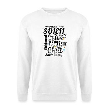 Rires et voyage vers île tropicale - Sweat-shirt Unisexe - blanc - Devant