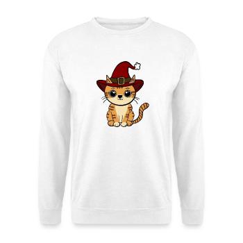 Noël chat - Sweat-shirt Unisexe - blanc - Devant