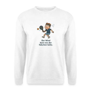 Padelwitz balayé par les vents - Sweat-shirt Unisexe - blanc - Devant