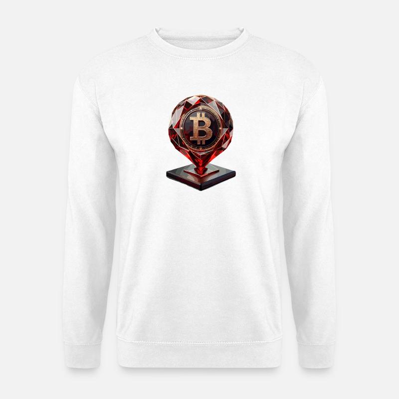 Exklusives Bitcoin Trophy Design - Unisex Pullover - Weiß