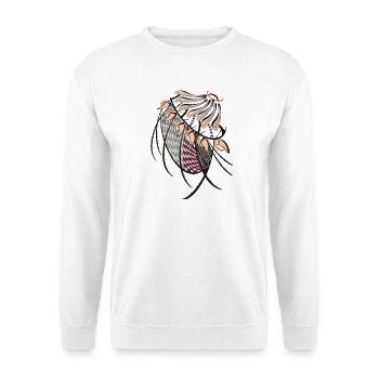 Geometrische Fächerhaarmuster - Unisex Pullover - Weiß - Vorne