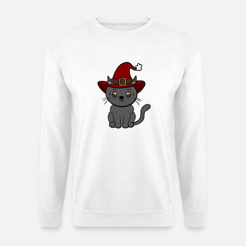 Katze Weihnachten - Unisex Pullover - Weiß
