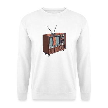 Télé rétro illustration vintage - Sweat-shirt Unisexe - blanc - Devant