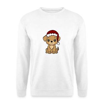 Cute Santa Dog - Unisex Sweatshirt - white - Front