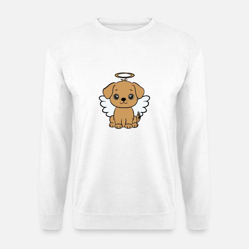 Hund mit Heiligenschein  - Unisex Pullover - Weiß