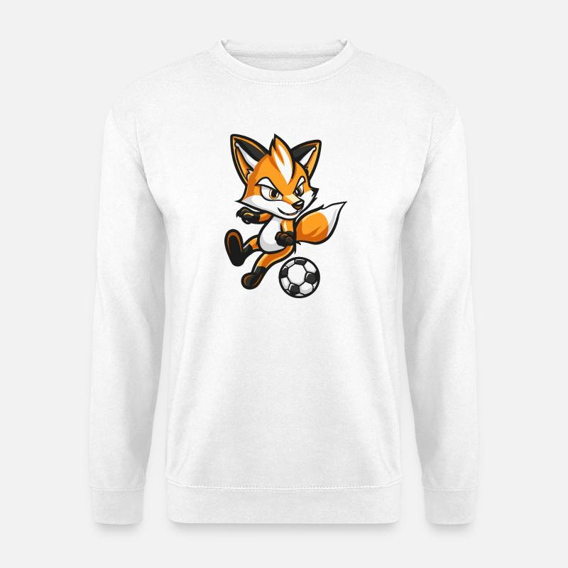 Fuchs Comic Fußball - Unisex Pullover - Weiß