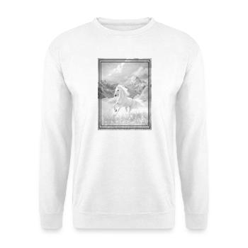 Pferd - Unisex Pullover - Weiß - Vorne
