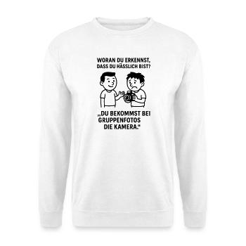 gruppenfoto hässlich witz lustig - Unisex Pullover - Weiß - Vorne