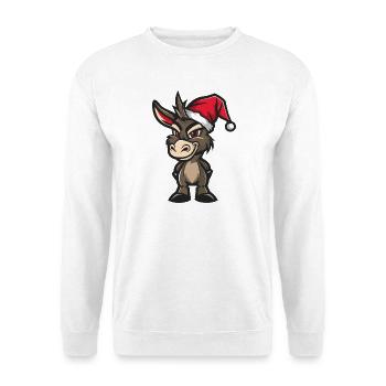 Esel Weihnachten - Unisex Pullover - Weiß - Vorne