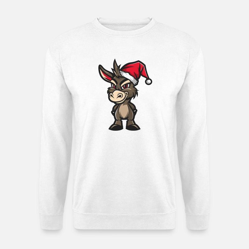 Esel Weihnachten - Unisex Pullover - Weiß