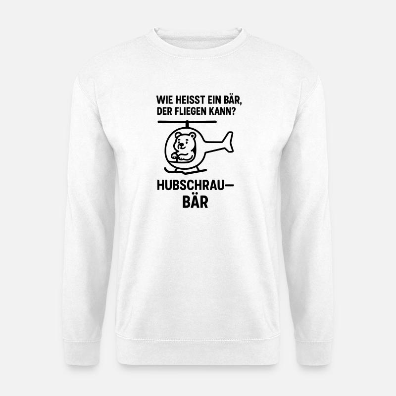 hubschraubär kinder witz - Unisex Pullover - Weiß