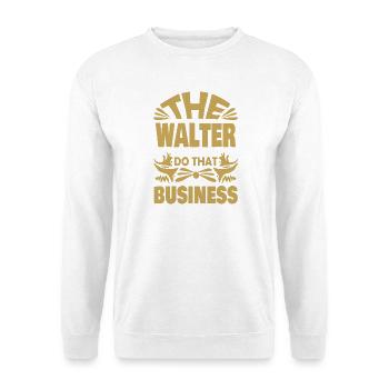 Walter - Unisex Pullover - Weiß - Vorne - Alina (178cm) & Michal (187cm)